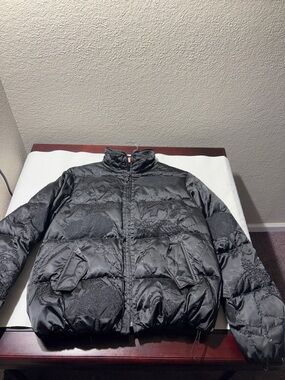 Sonia Bogner women's Black Quilted Puffer Jacket with Stand Collar